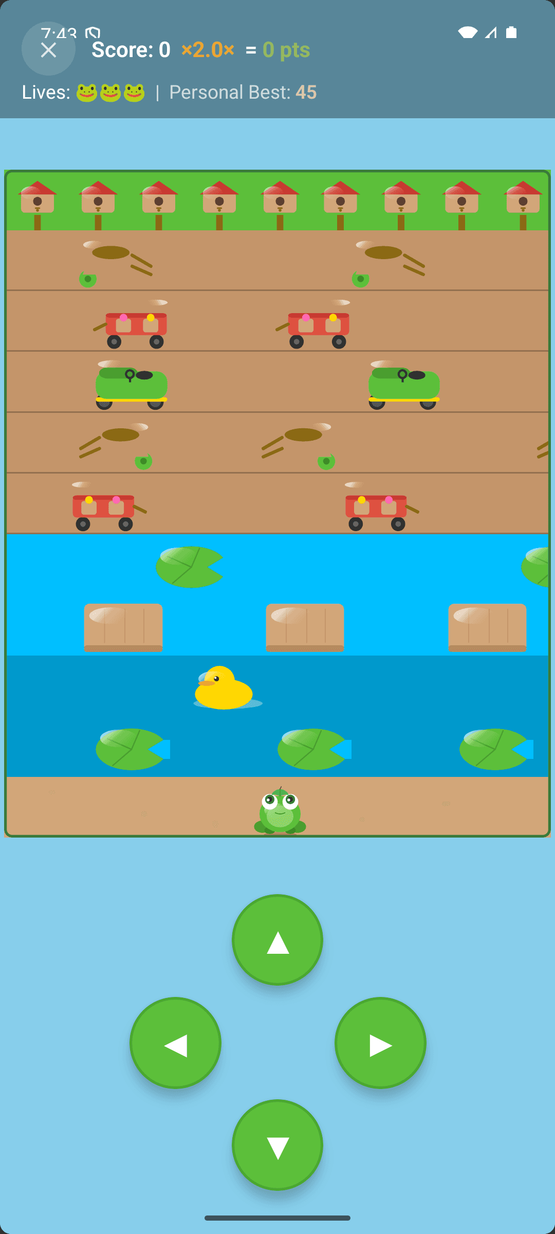 Grove mini-game reward — Frogger garden crossing