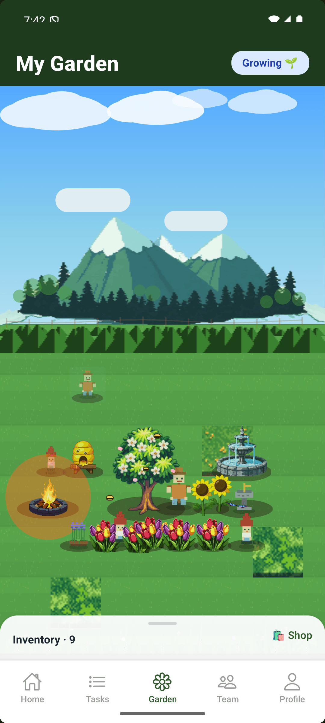 Grove garden grid screen